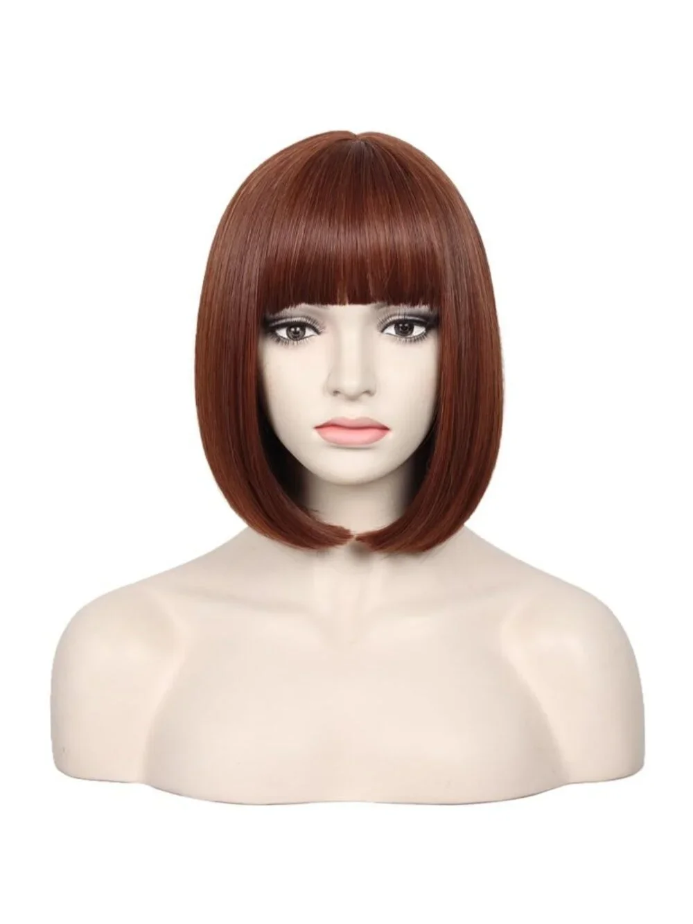 Women's Ash Auburn 12 Inch Straight Blue Bob Wig Synthetic Cosplay Costume Hair
